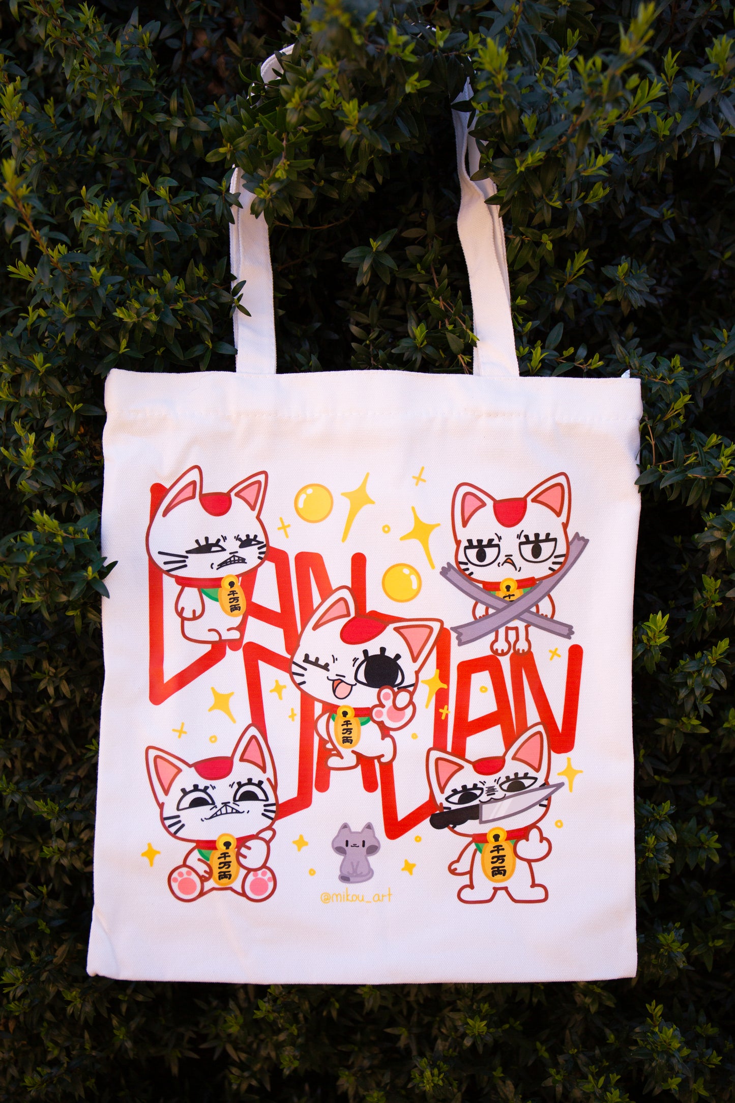 Turbo Granny Anime Tote Bag | Inner Pocket + Zipper, 100% Cotton, Anime Gift, gift for cat lover | Handmade, Durable, and Functional