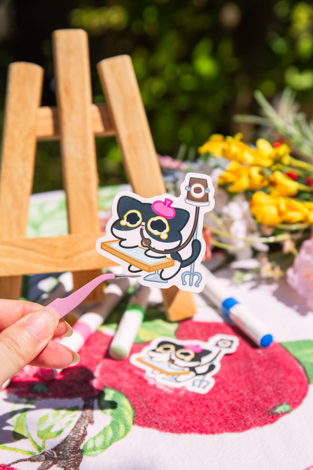Vinyl Sticker | Hard Working Cat | 3 inch | Waterproof & Fade-Resistant |