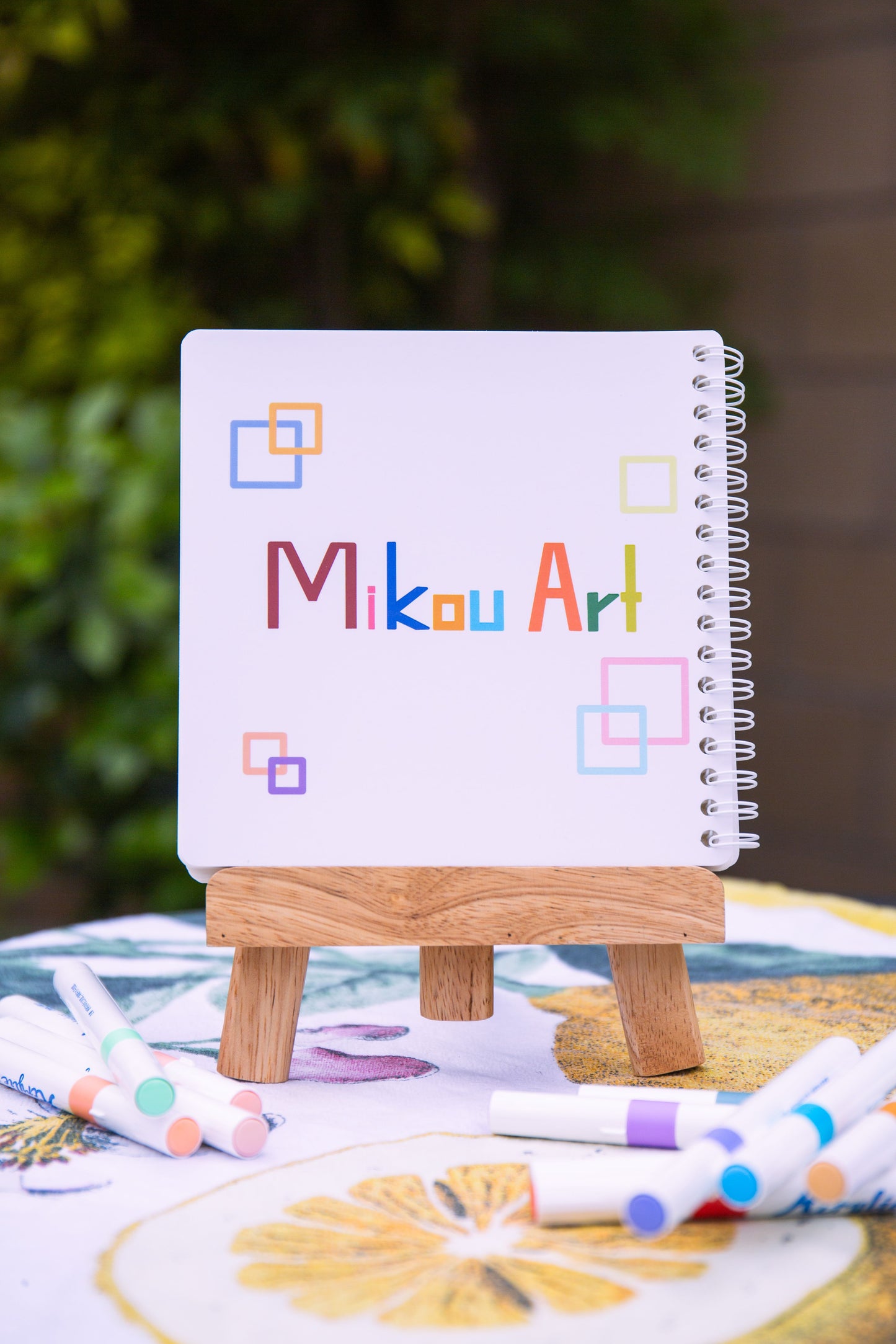 Cute Reusable Sticker Book | Cat In the Square | 6x6 | Double Sided | 40 Pages | Mikou Original Art8