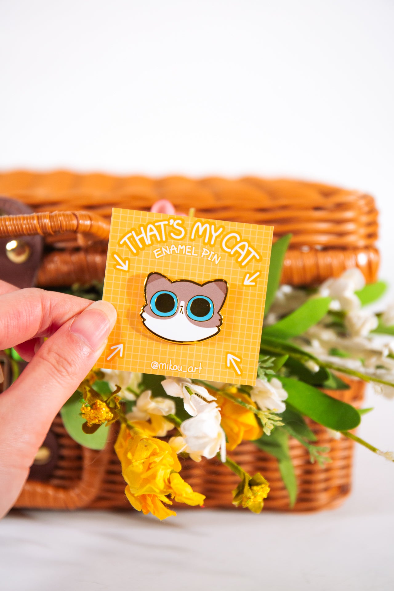 Cute Cat Face Enamel Pin | Which one is your kitty? | That's My Cat Serie | Mikou Original Art