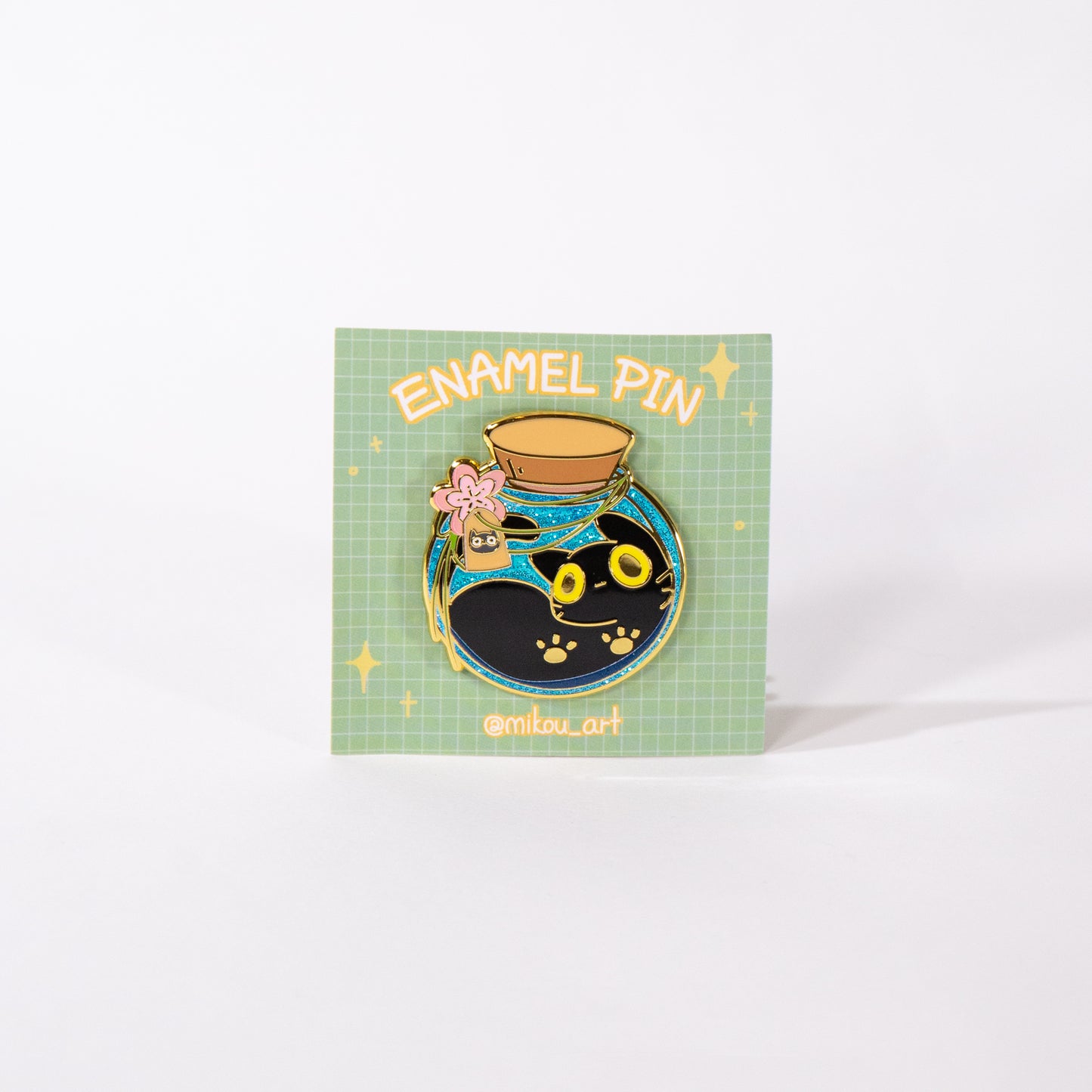 Black Cat Magical Potion Enamel Pin | Liquid Cat Serie | Mikou Original Art