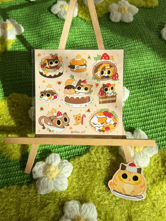 Vinyl Sticker | Orange Cat Pudding