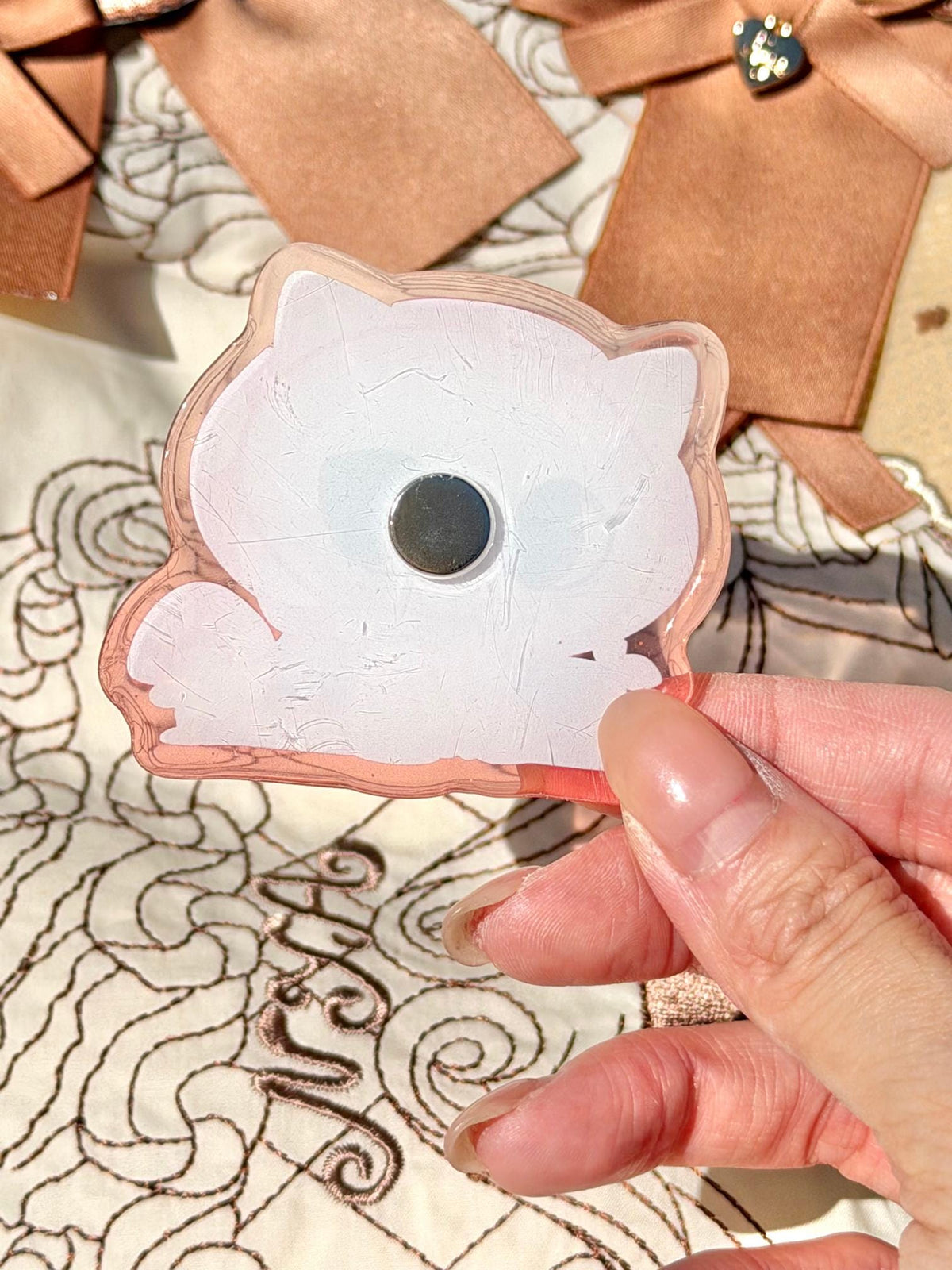 Mushroom Cat Magnet | Cute Woodland Kitty Fridge Magnet | Kawaii Forest Cat Magnet