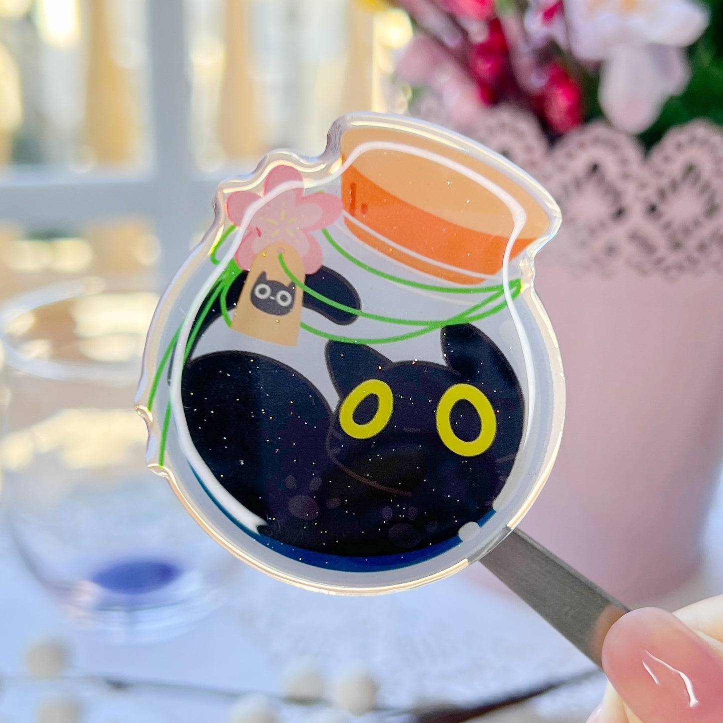Liquid Cat Bottle Phone Grips