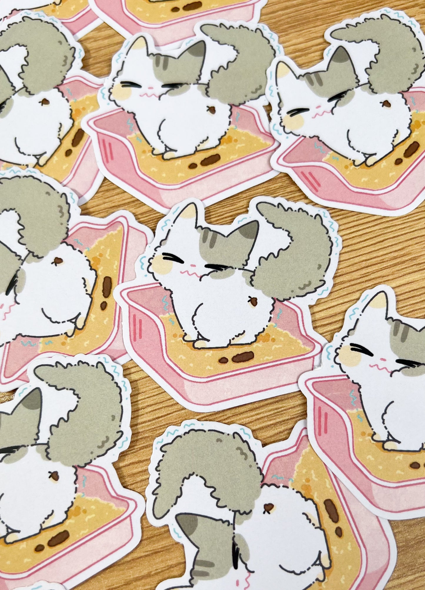Vinyl Sticker | Popping Kitty | 3 inch | Waterproof & Fade-Resistant |