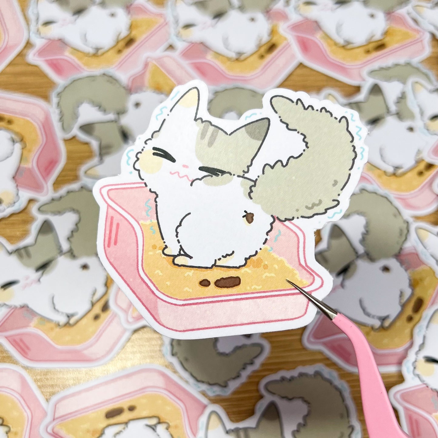 Vinyl Sticker | Popping Kitty | 3 inch | Waterproof & Fade-Resistant |