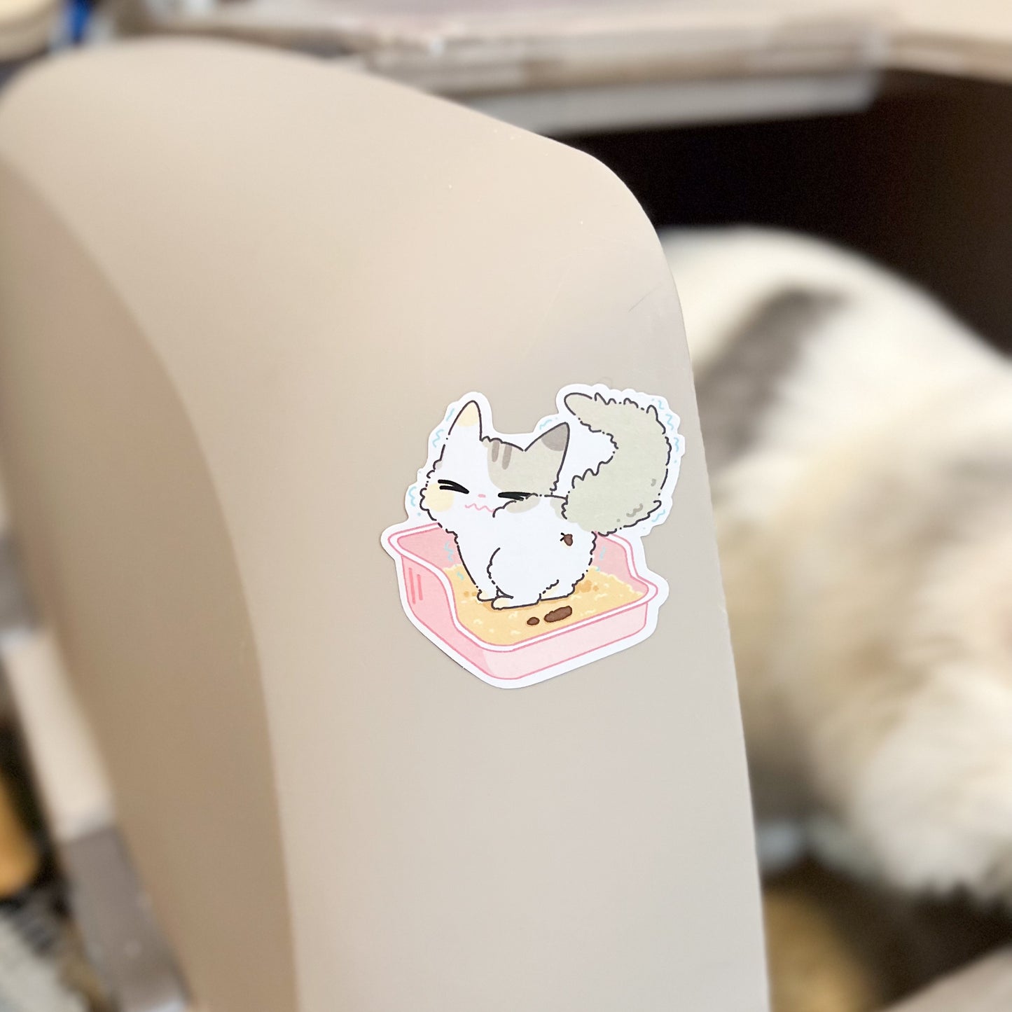 Vinyl Sticker | Popping Kitty | 3 inch | Waterproof & Fade-Resistant |