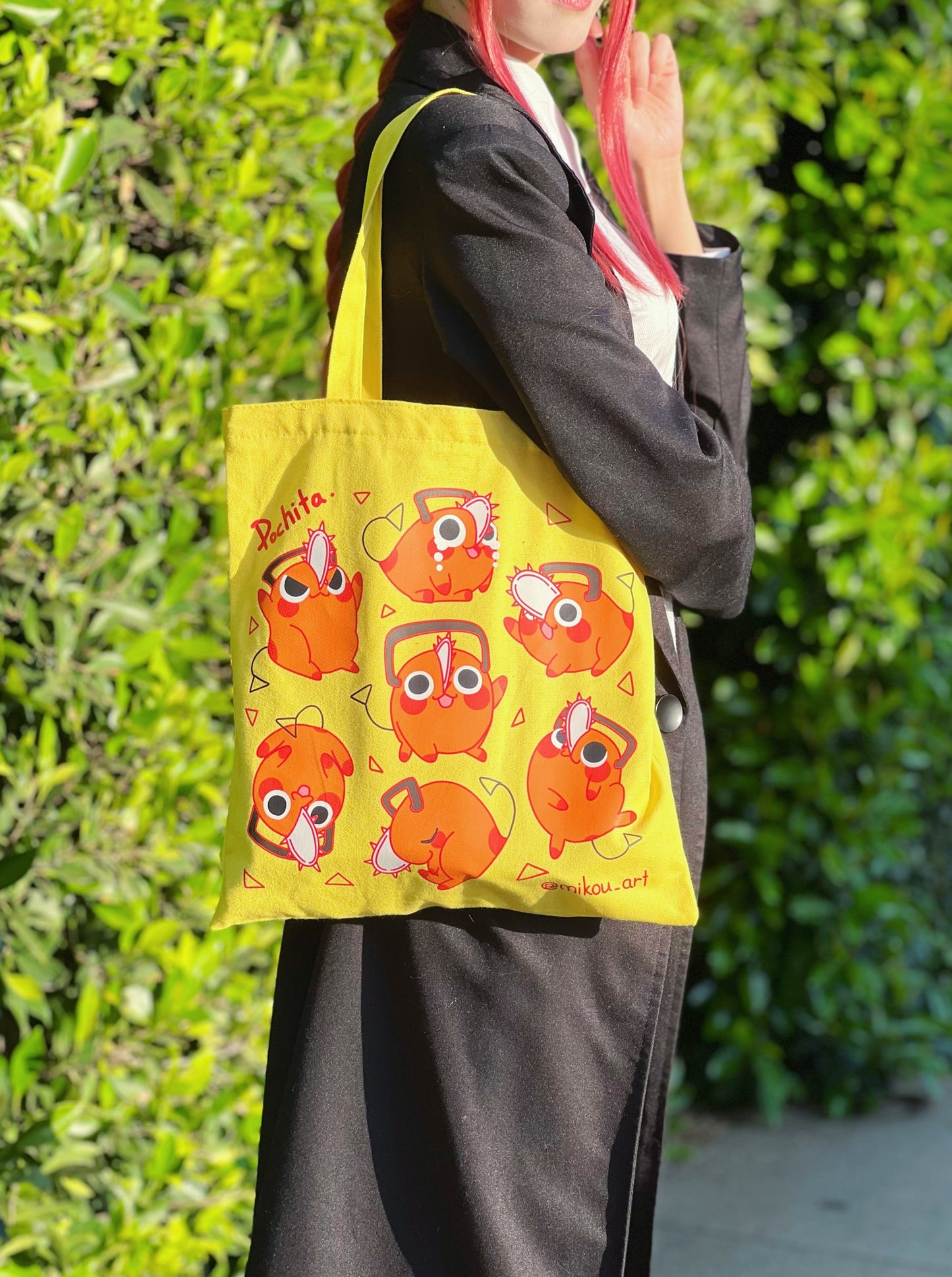 CSM Devil dog Collage Tote Bag | Gift for Anime Fan