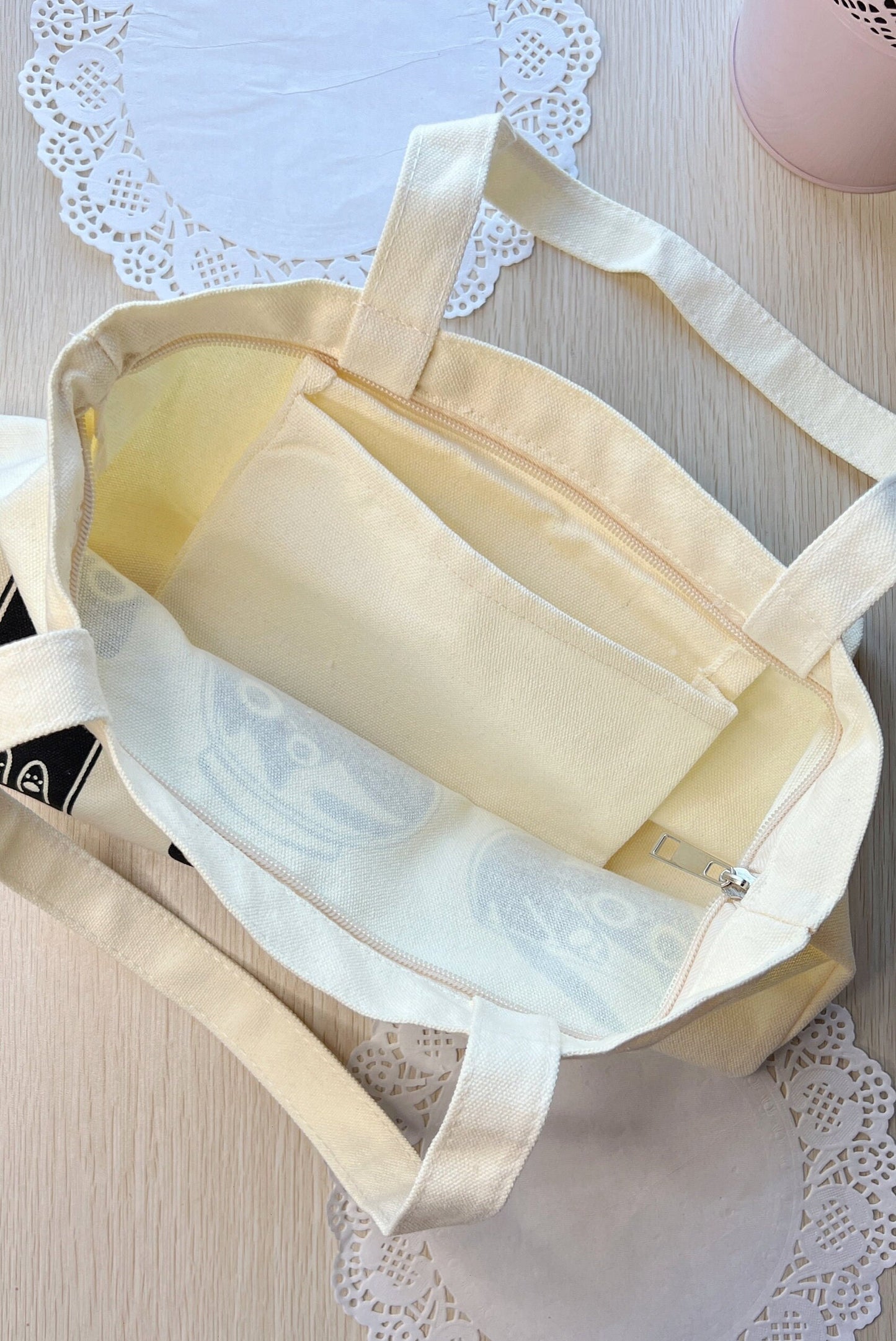 Turbo Granny Anime Tote Bag | Inner Pocket + Zipper, 100% Cotton, Anime Gift, gift for cat lover | Handmade, Durable, and Functional