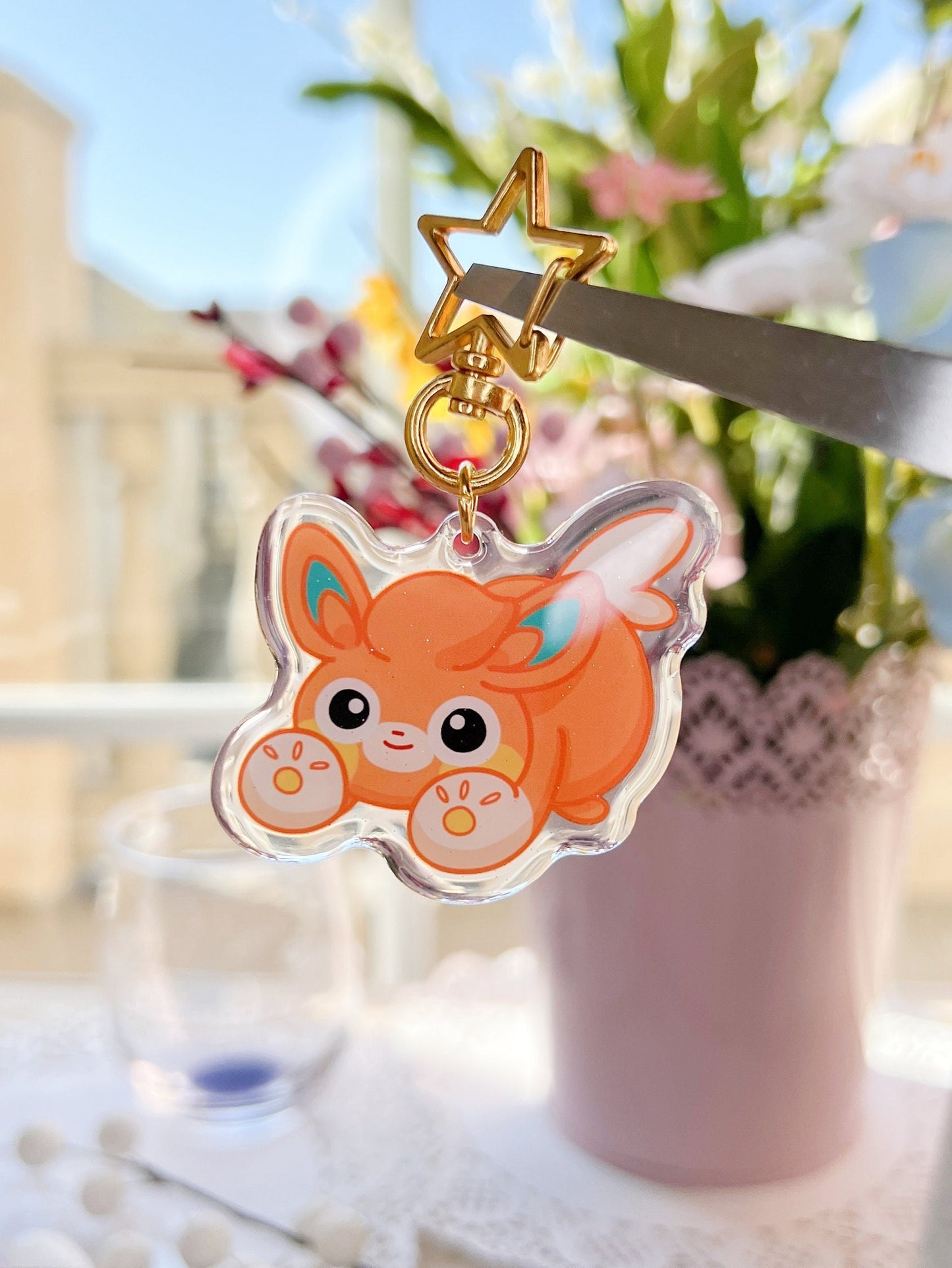 Pawmi Epoxy Acrylic Keychain/Charm |Pokemon Scarlet & Violet Inspired
