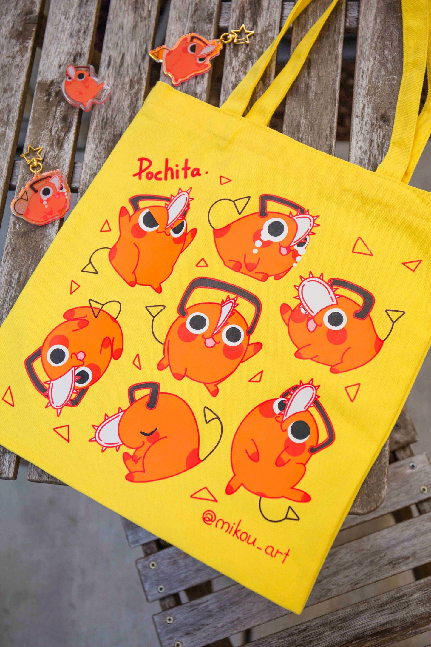 CSM Devil dog Collage Tote Bag | Gift for Anime Fan