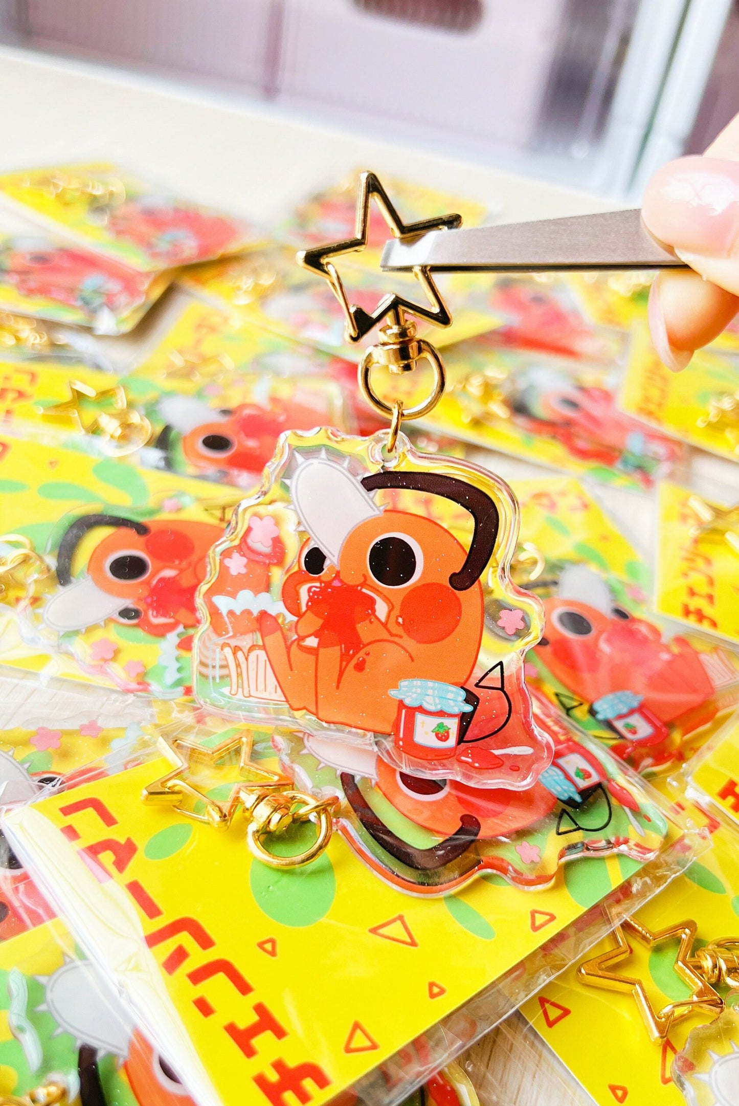 CSM Devil Dog Eating Bread | Acrylic Charm/Keychain
