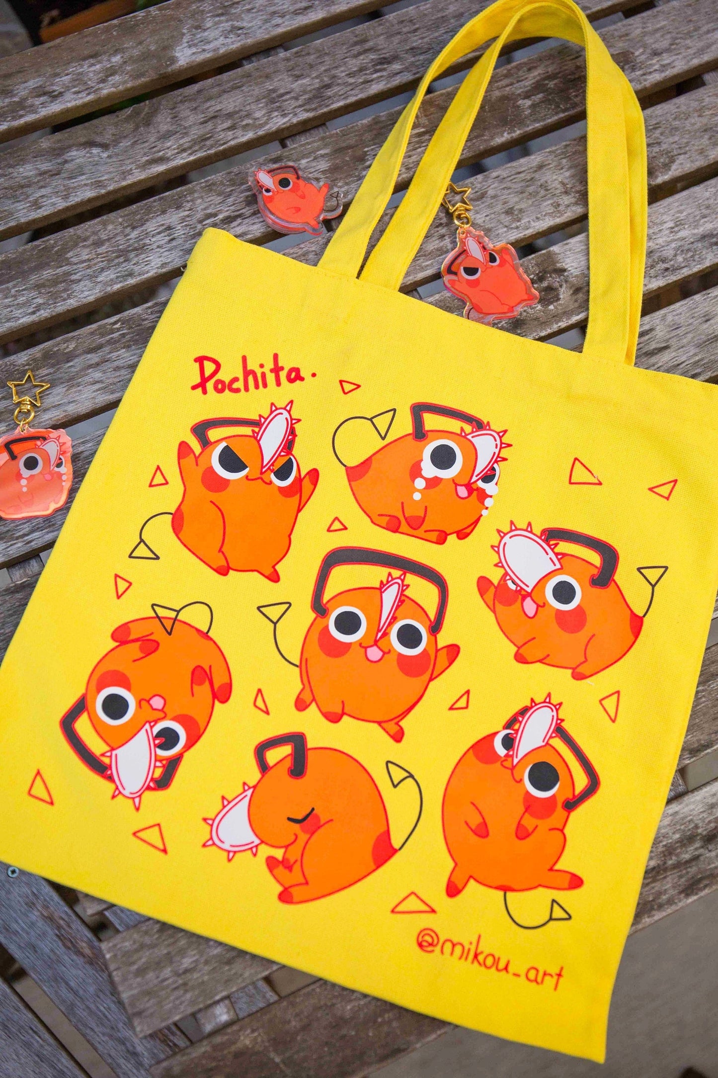 CSM Devil dog Collage Tote Bag | Gift for Anime Fan