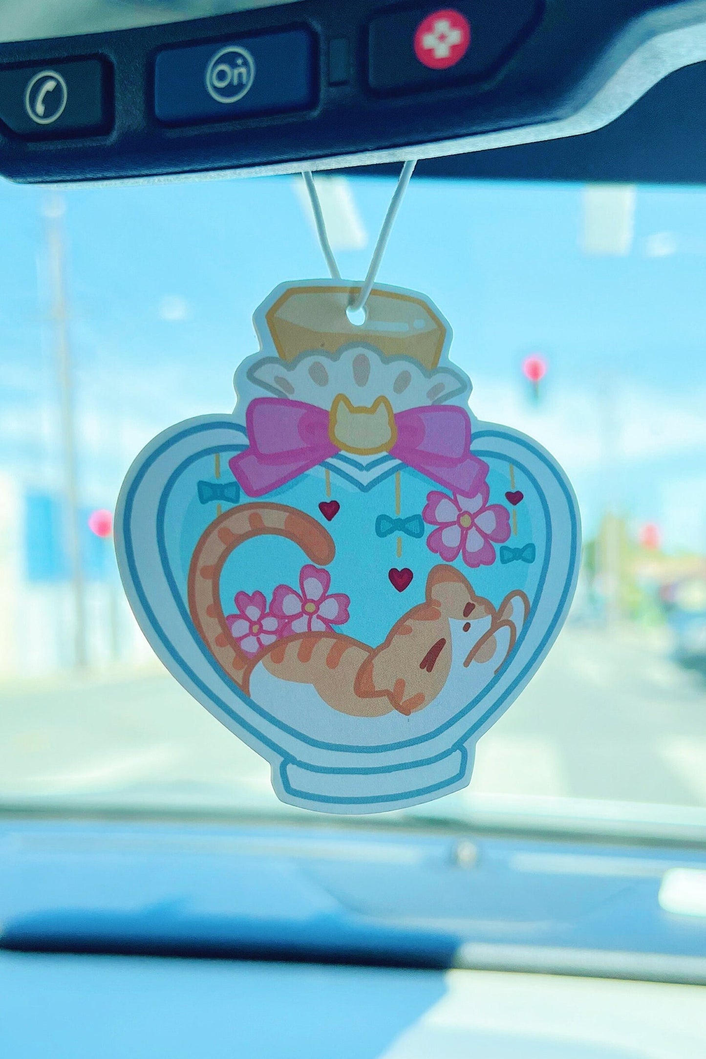 Good Smeow Cat Perfume Air Freshner | Gardenia Flower Scent | Mikou Original Art