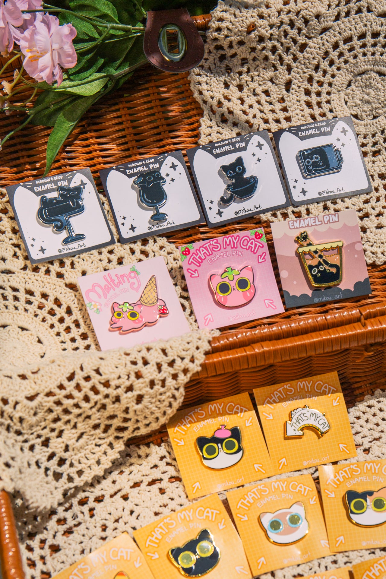 Cute Cat Face Enamel Pin | Which one is your kitty? | That's My Cat Serie | Mikou Original Art