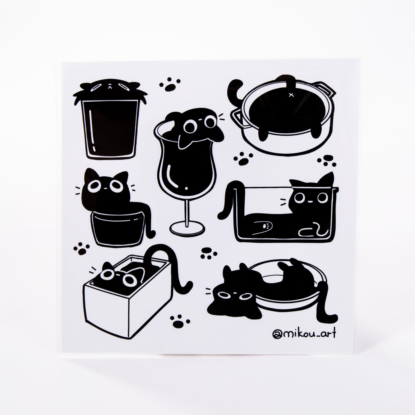 Liquid Cat Collage Vinyl Sticker Sheet Vol.1 | Mikou Original Art