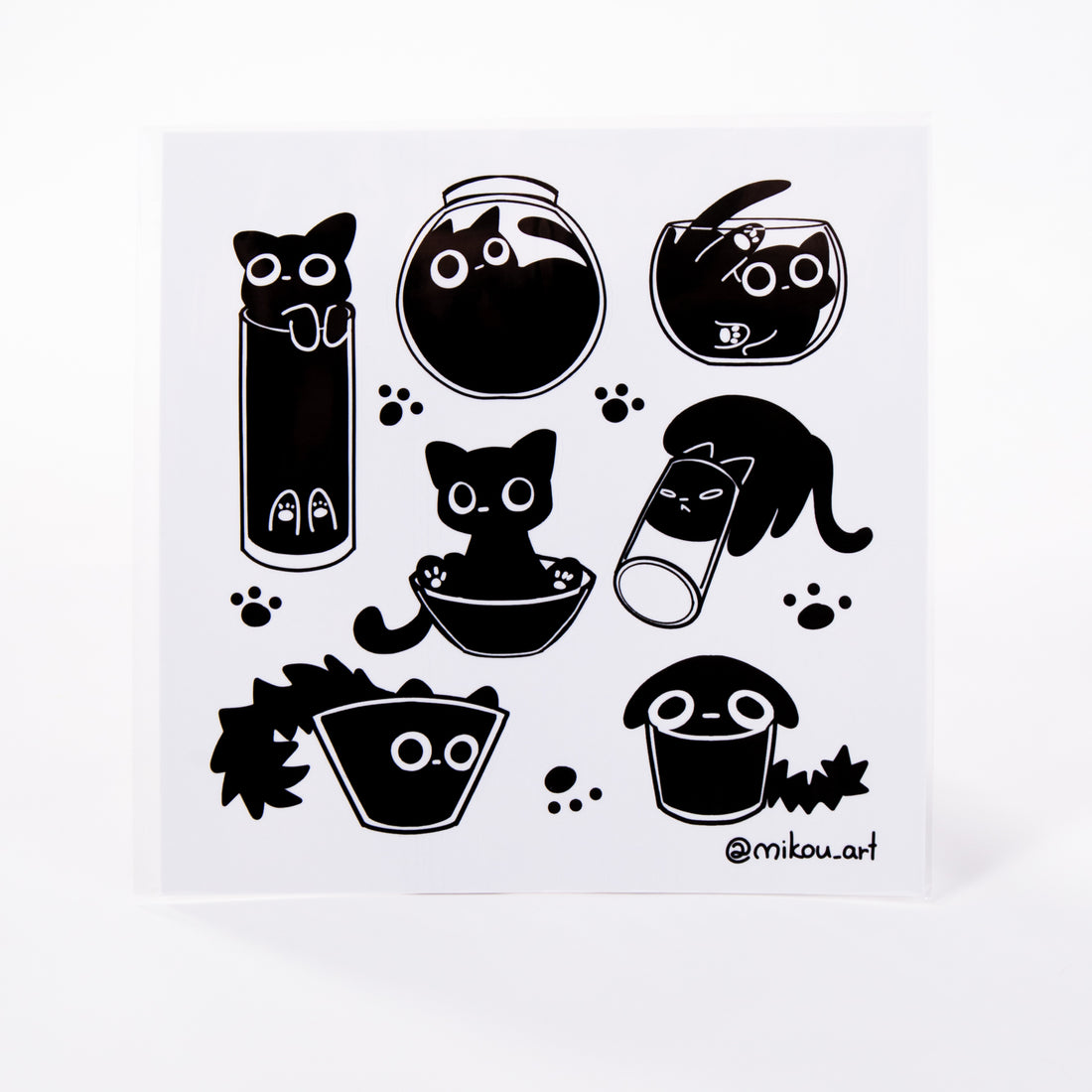 Liquid Cat Collage Vinyl Sticker Sheet Vol.3 | 5.5x5.5 inch | Mikou Or ...