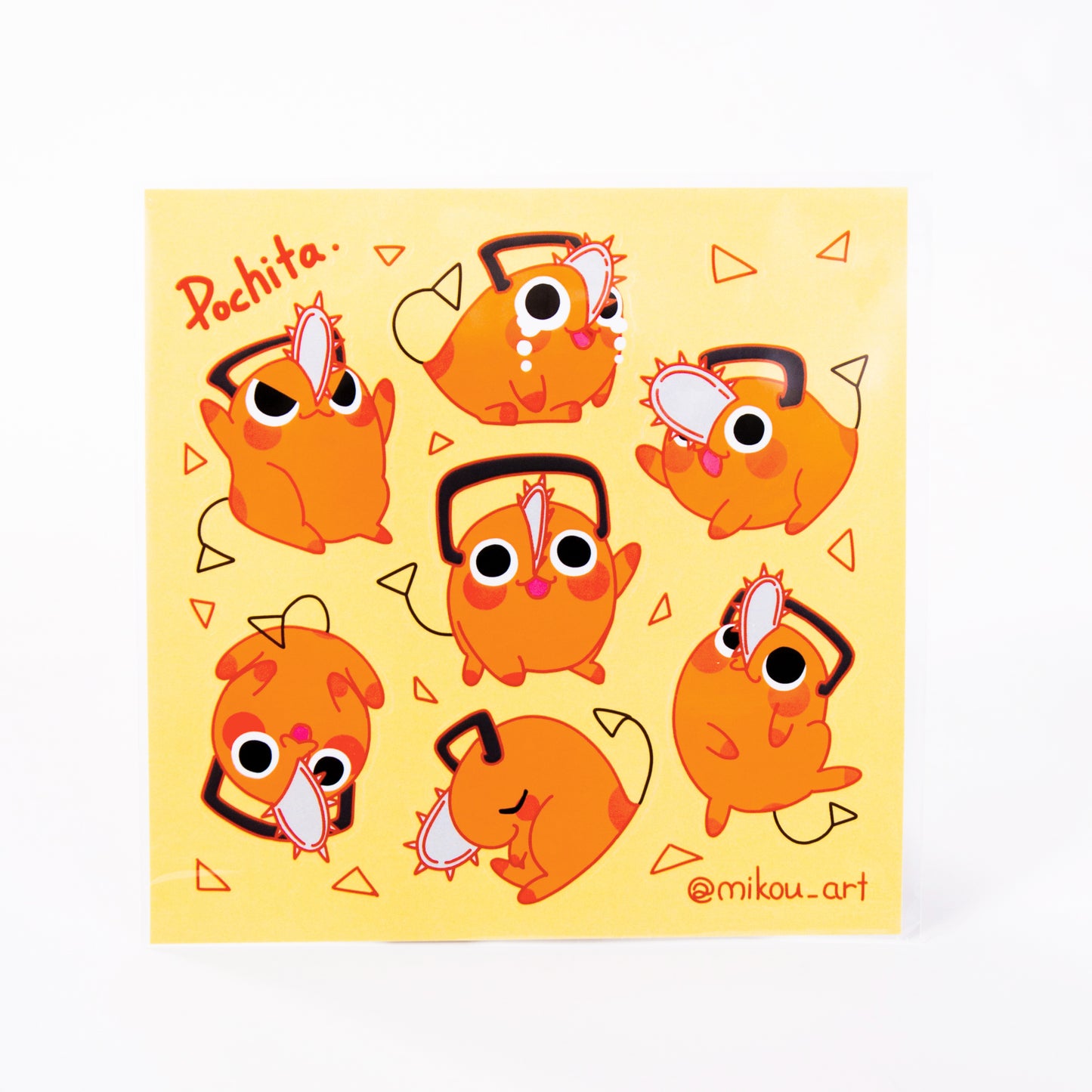 Cute Pochita Collage Vinyl Sticker Sheet