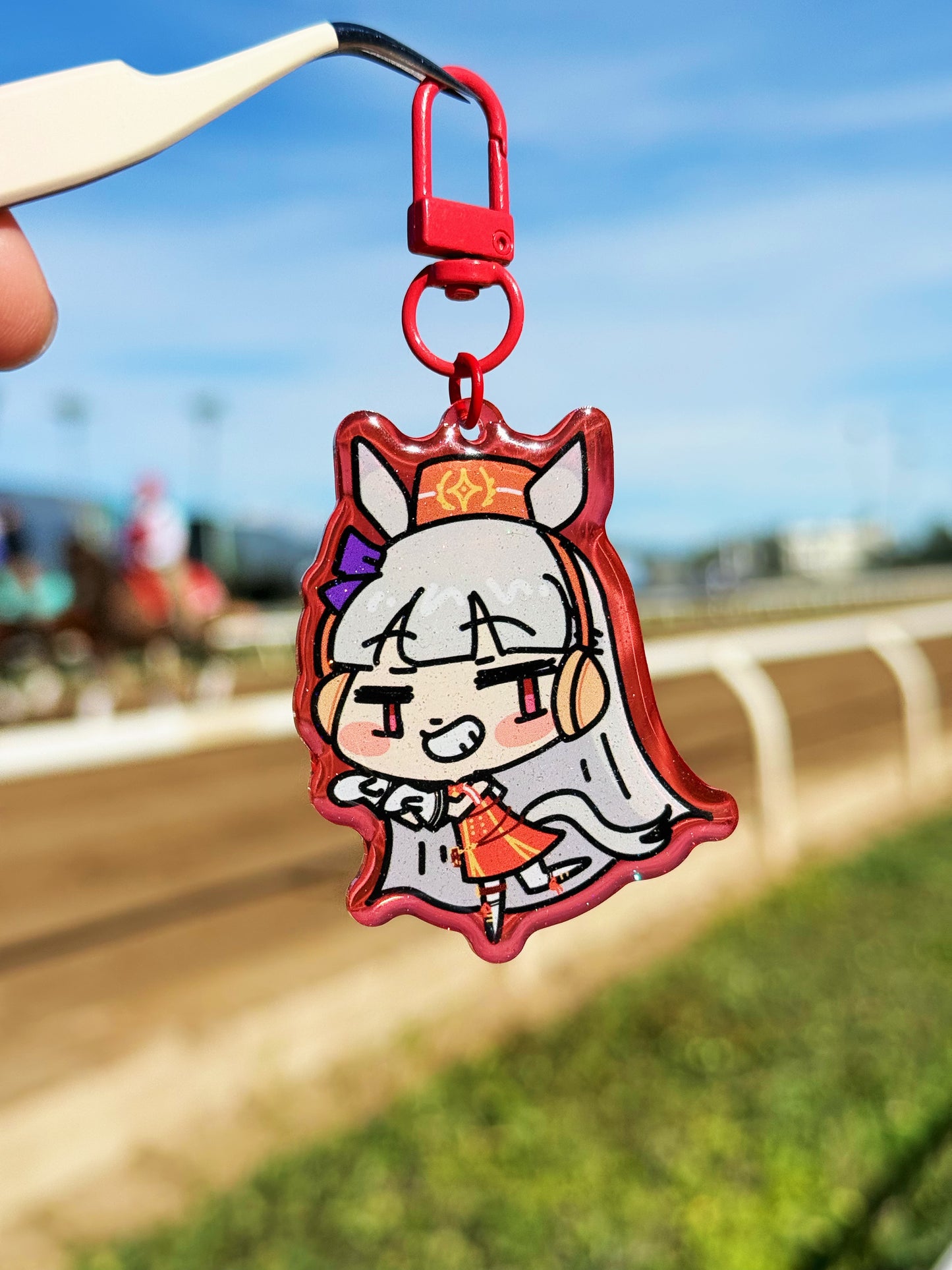 Uma Musume Glitter Epoxy Acrylic Keychain