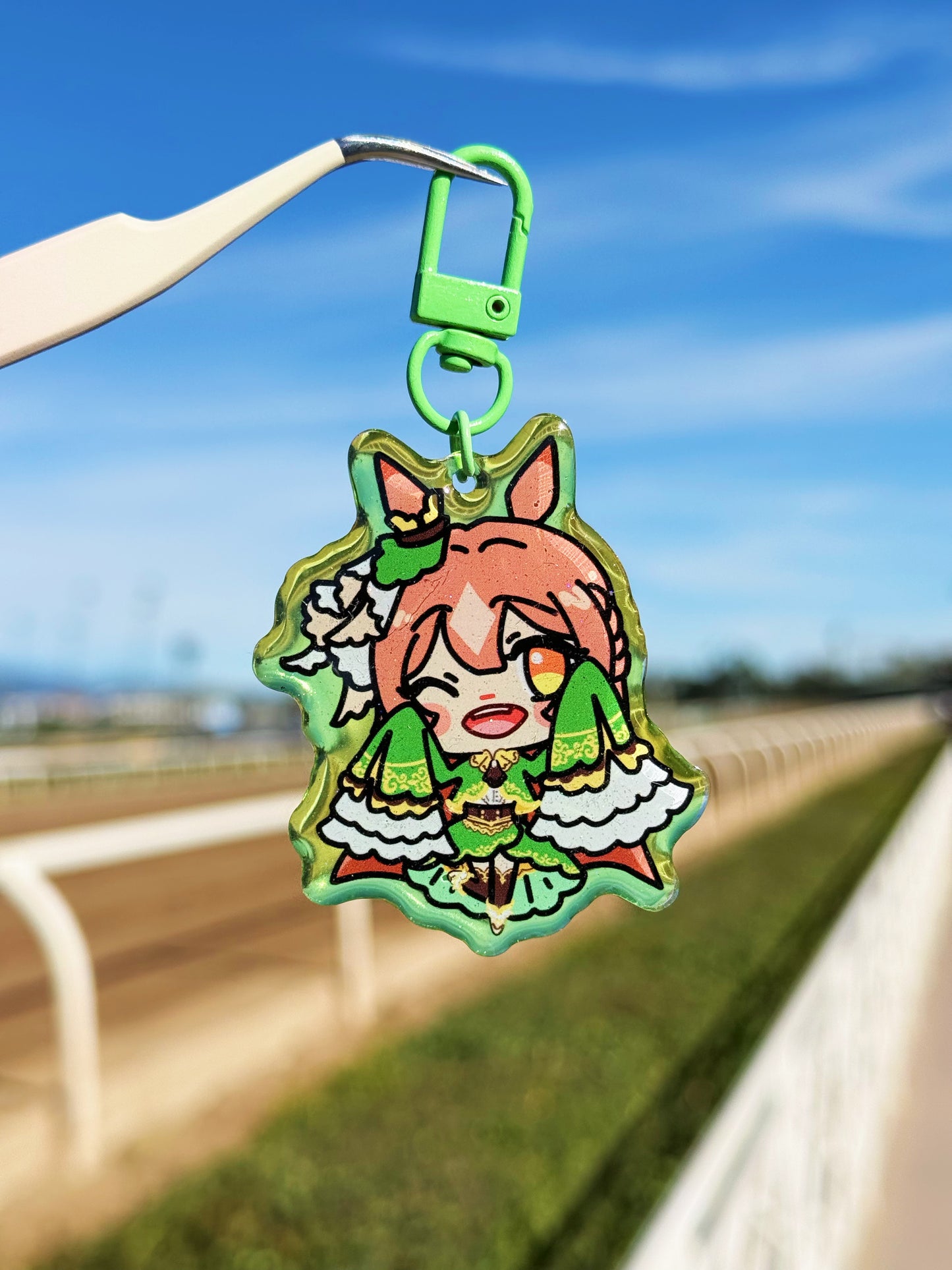 Uma Musume Glitter Epoxy Acrylic Keychain