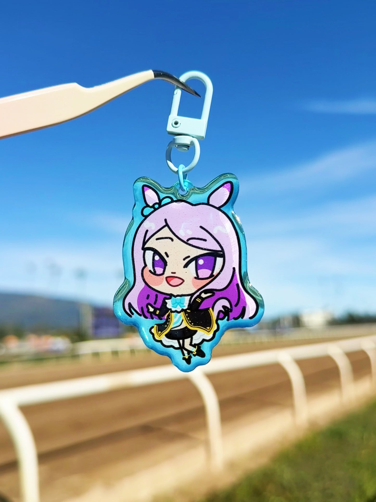 Uma Musume Glitter Epoxy Acrylic Keychain