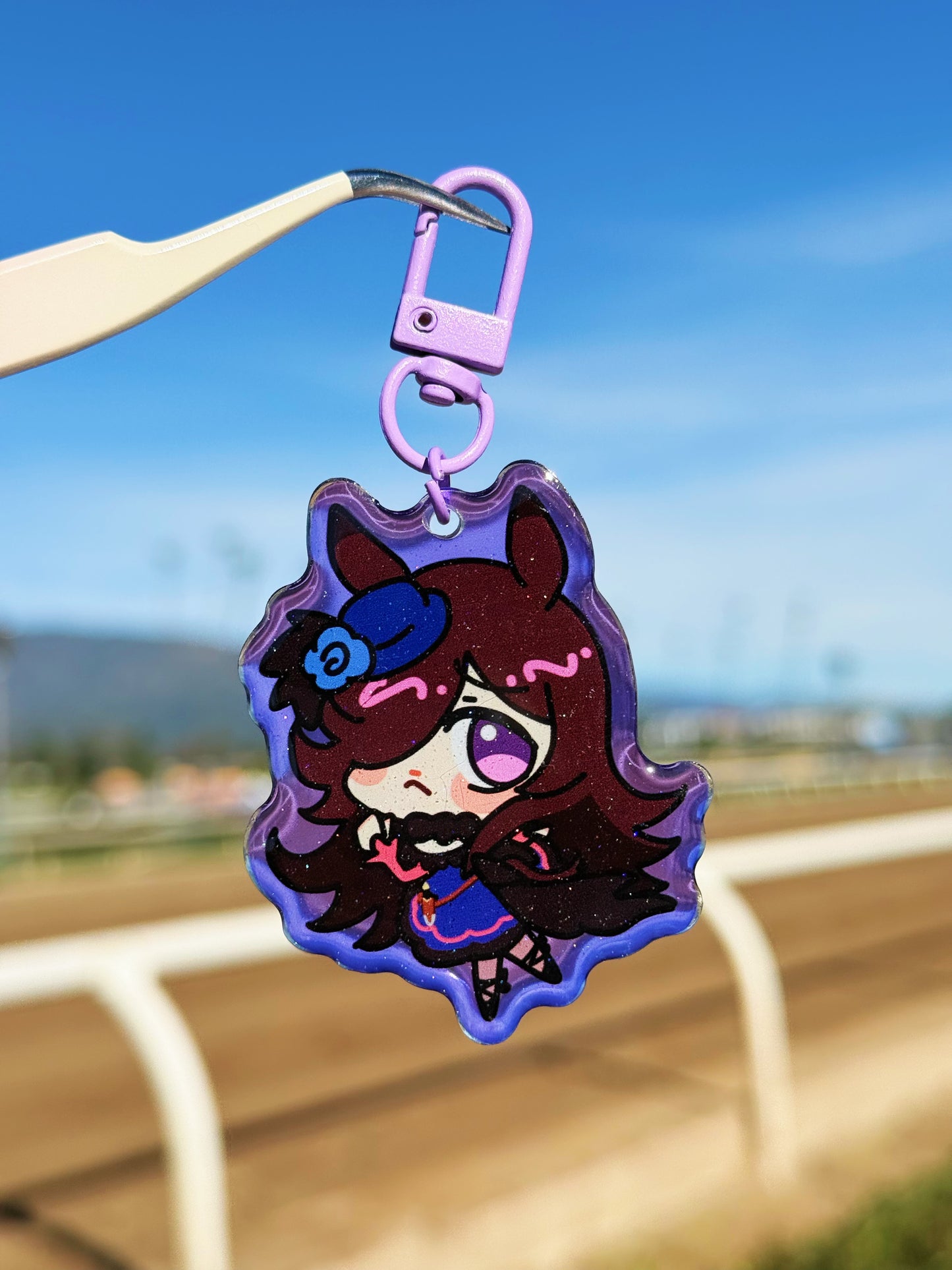 Uma Musume Glitter Epoxy Acrylic Keychain