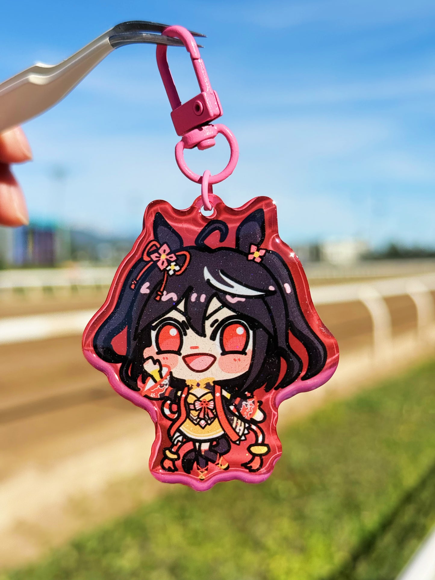 Uma Musume Glitter Epoxy Acrylic Keychain