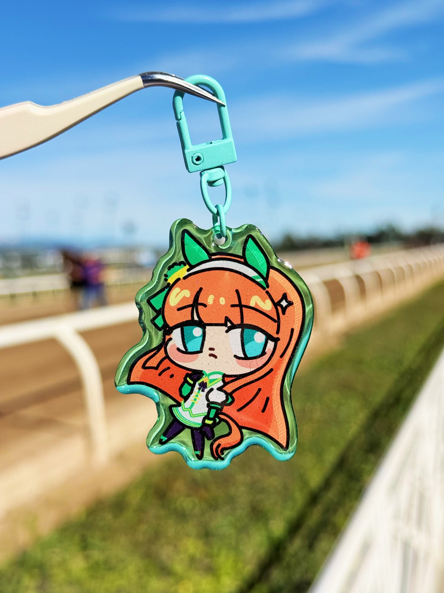Uma Musume Glitter Epoxy Acrylic Keychain