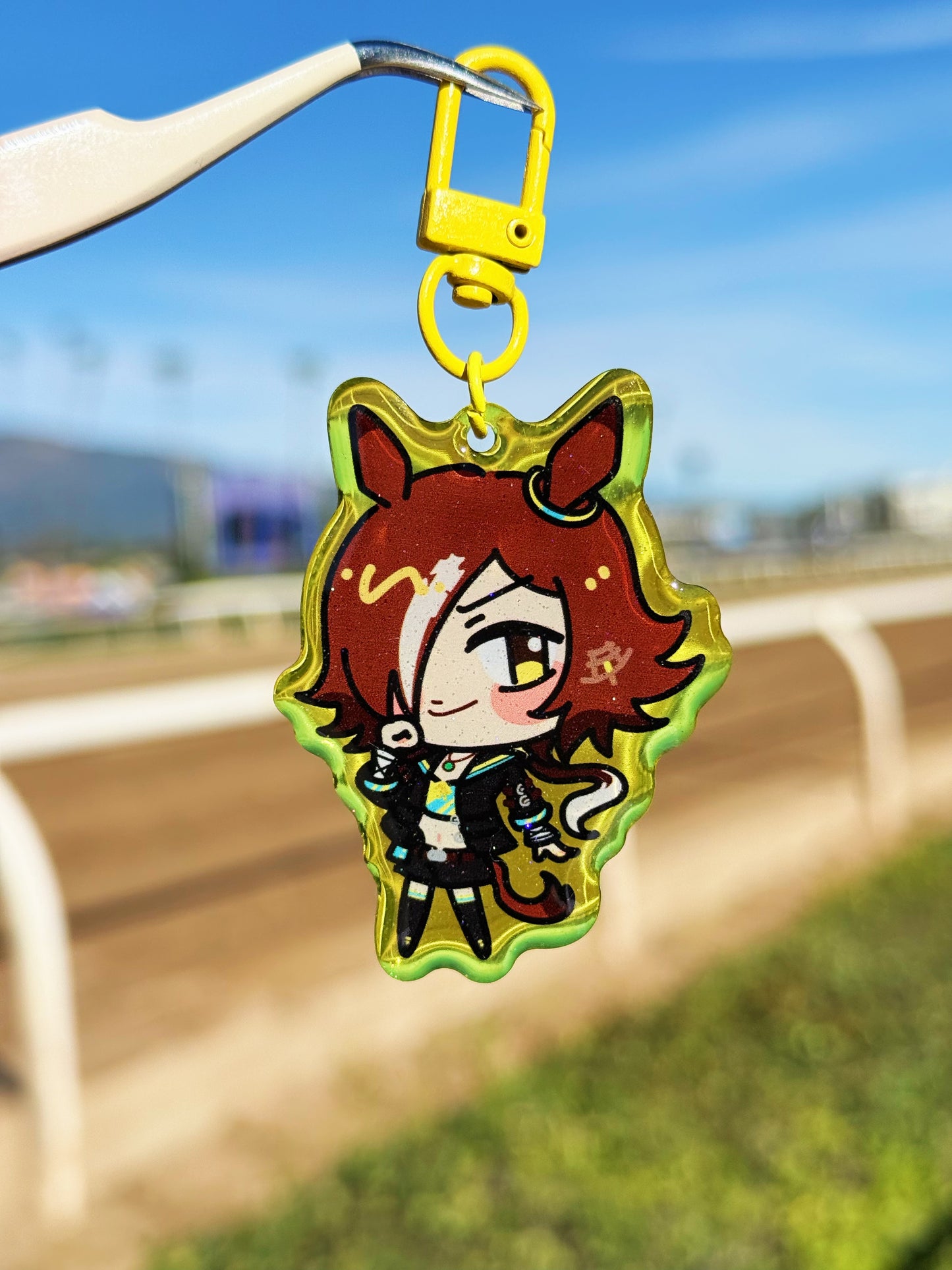 Uma Musume Glitter Epoxy Acrylic Keychain