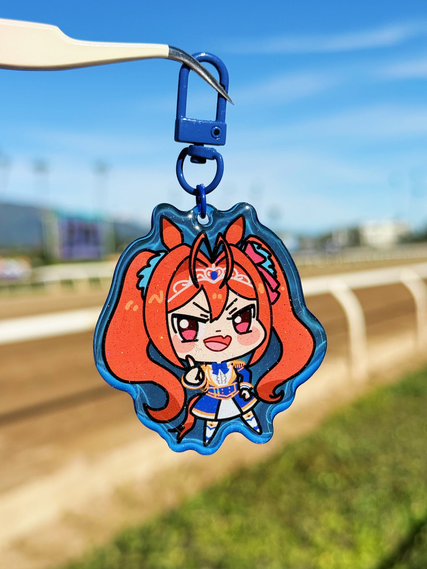 Uma Musume Glitter Epoxy Acrylic Keychain