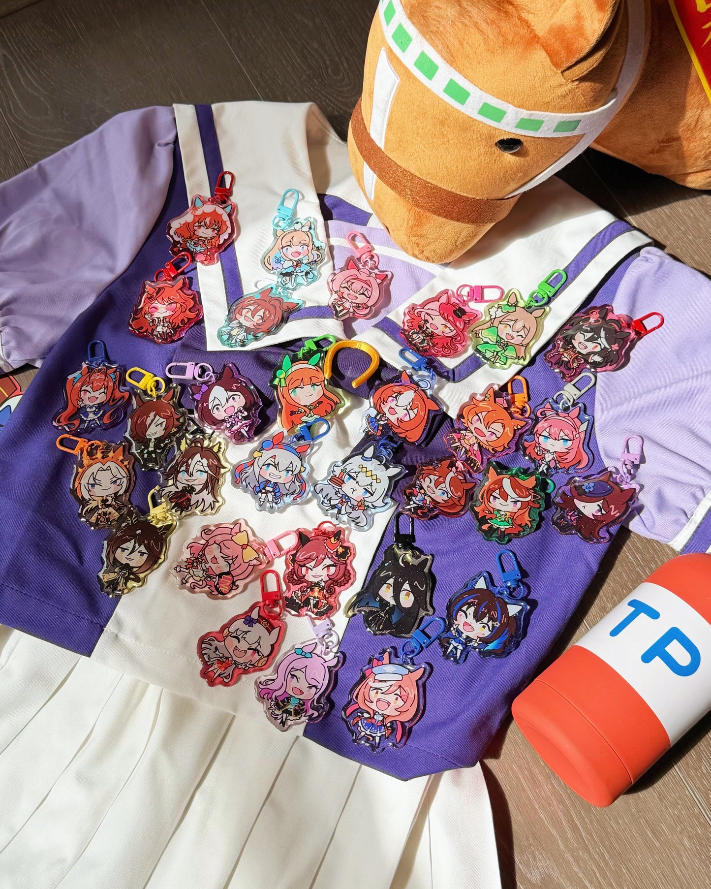 Uma Musume Glitter Epoxy Acrylic Keychain-NEW