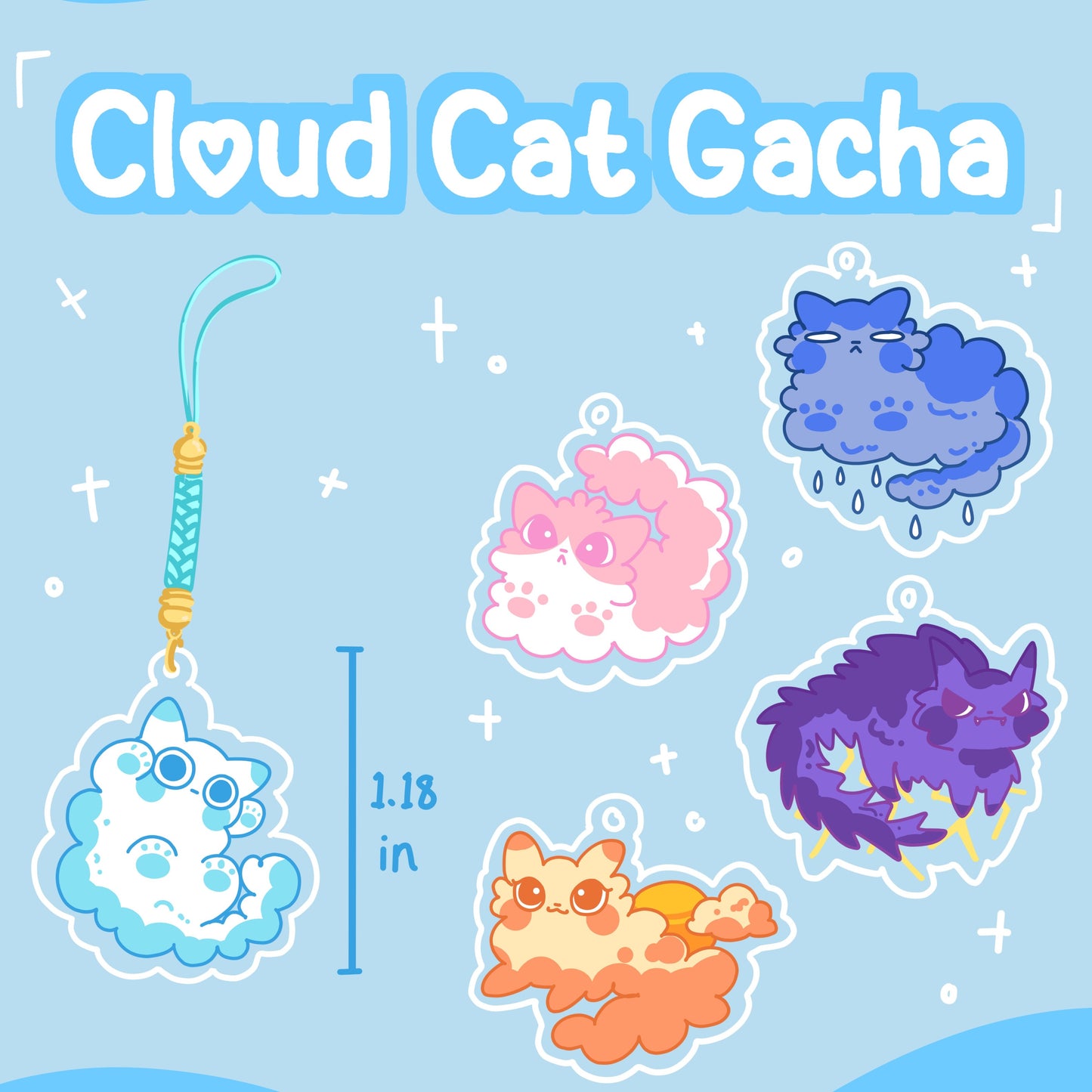 Cloud Cat Mystery Blind Bag | Mikou Original Art