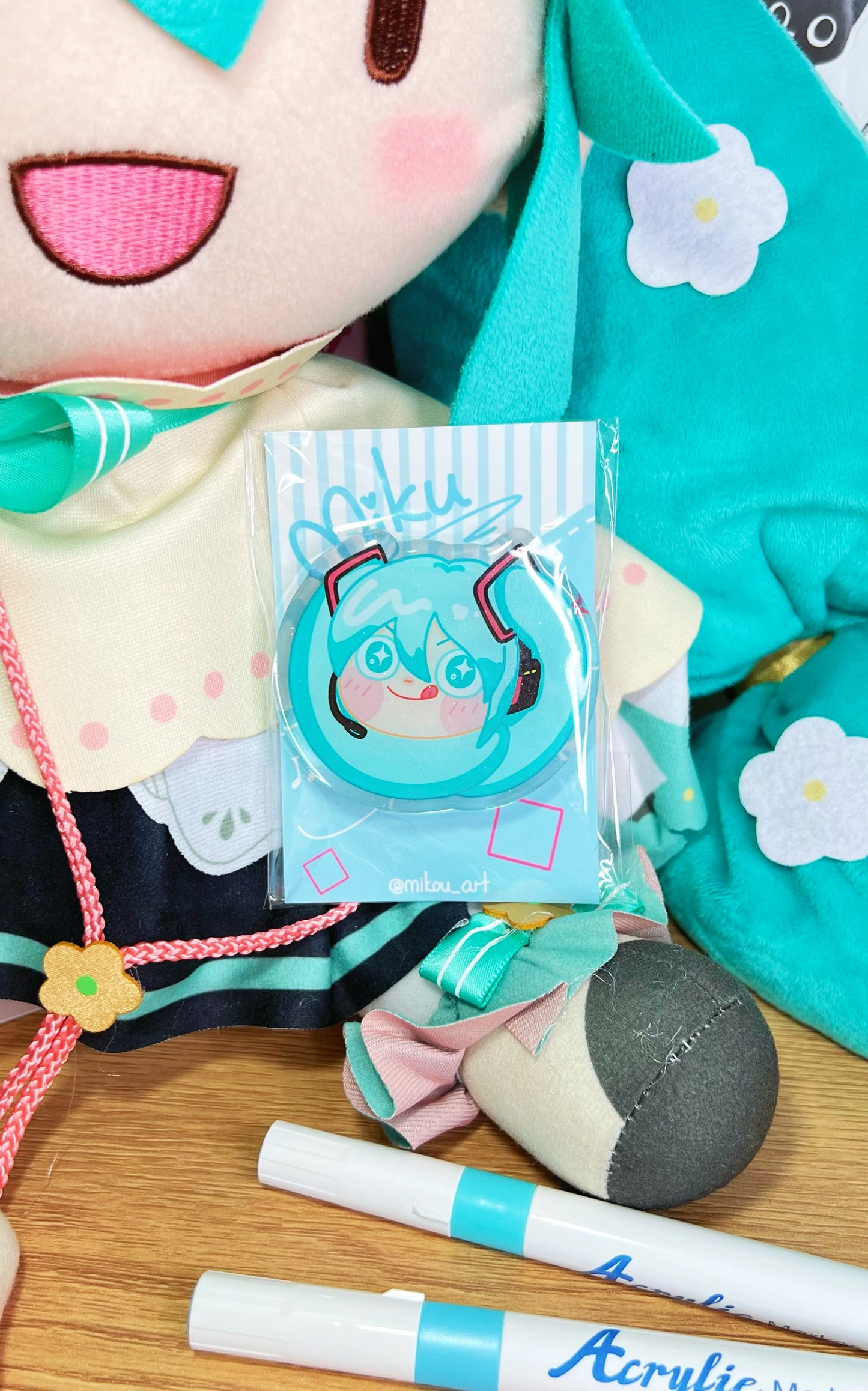 Hatsune Miku Dango Epoxy Acrylic Phone Grips/Holder | Mikou Fan Art