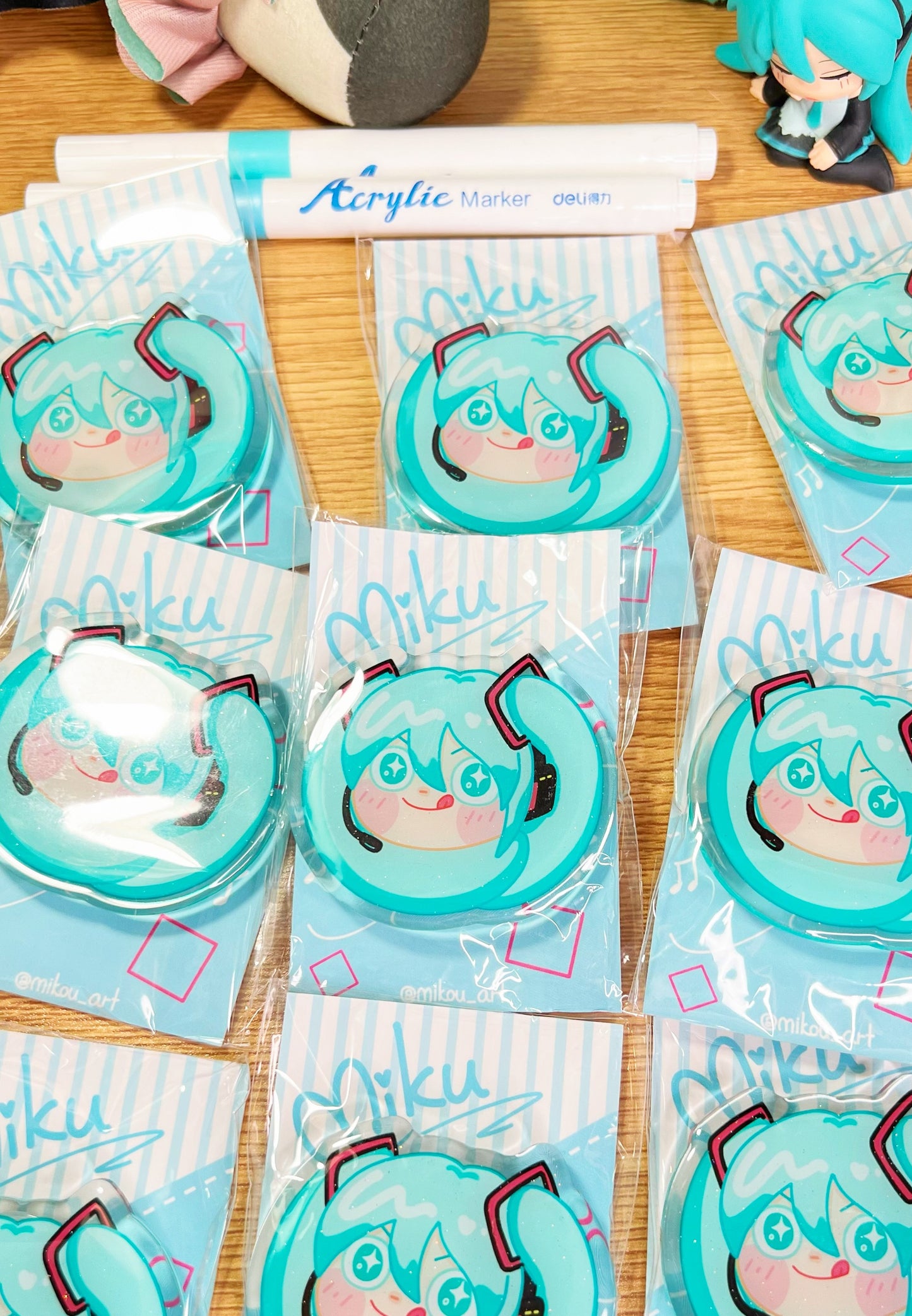 Hatsune Miku Dango Epoxy Acrylic Phone Grips/Holder | Mikou Fan Art