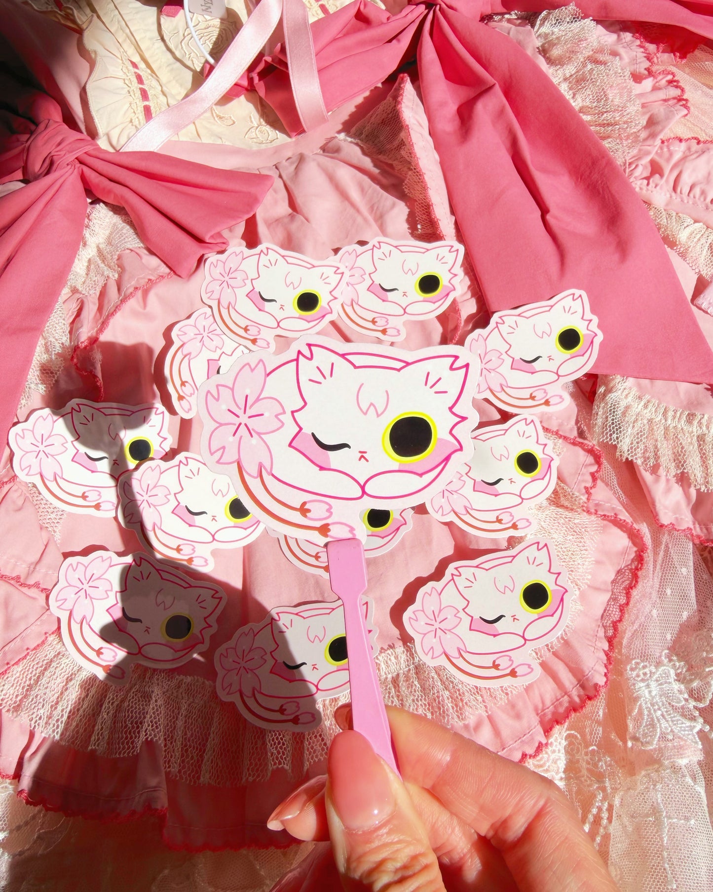 Sakura Cherry Blossom Kitty Vinyl Sticker