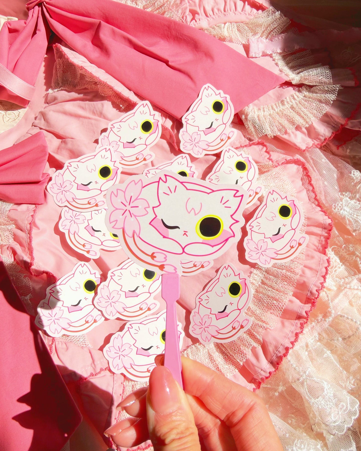 Sakura Cherry Blossom Kitty Vinyl Sticker