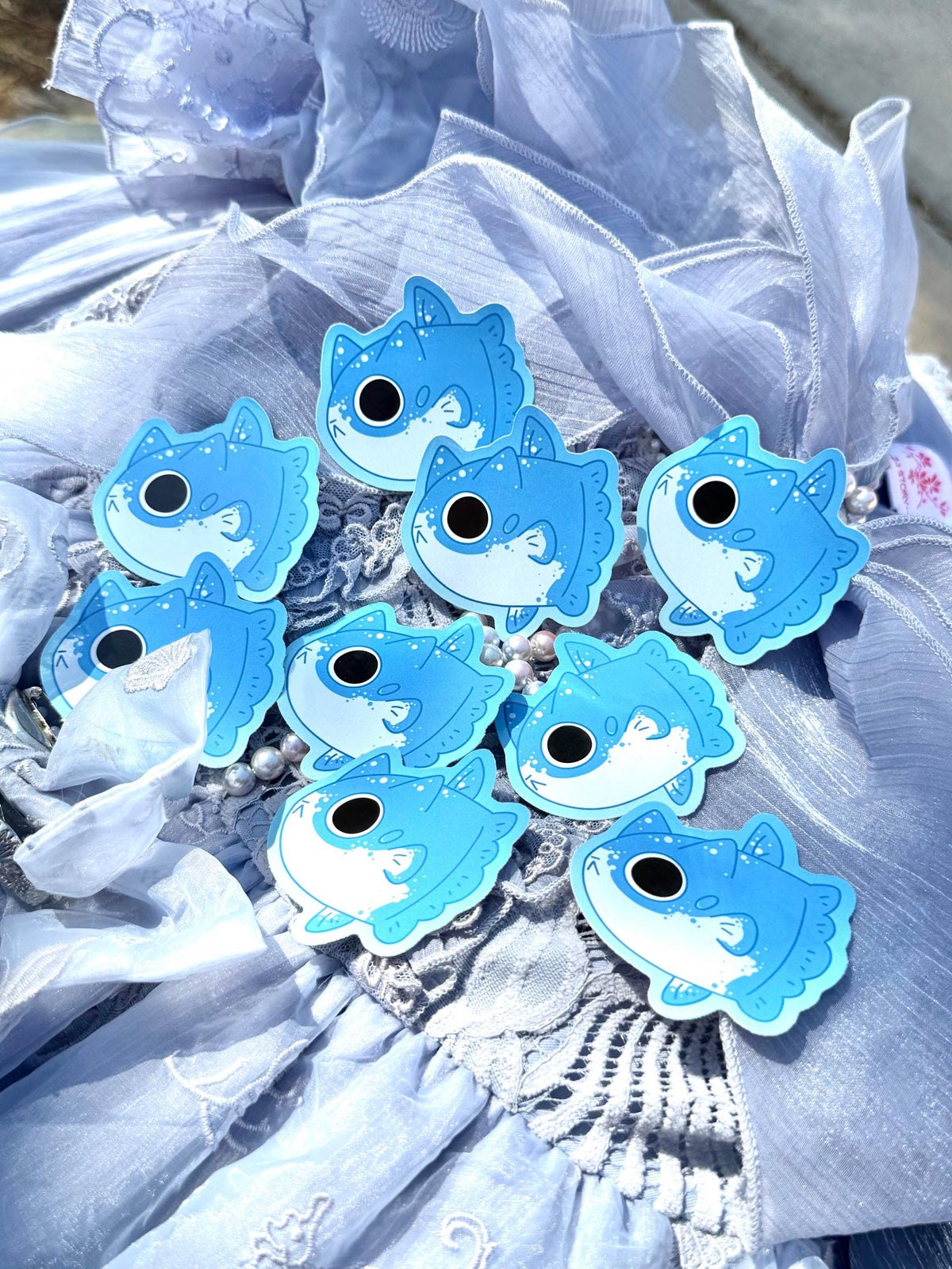 Mola Mola Cat Vinyl Sticker | Sunfish Kitty Sticker | 3 inch | Waterproof & Fade-Resistant