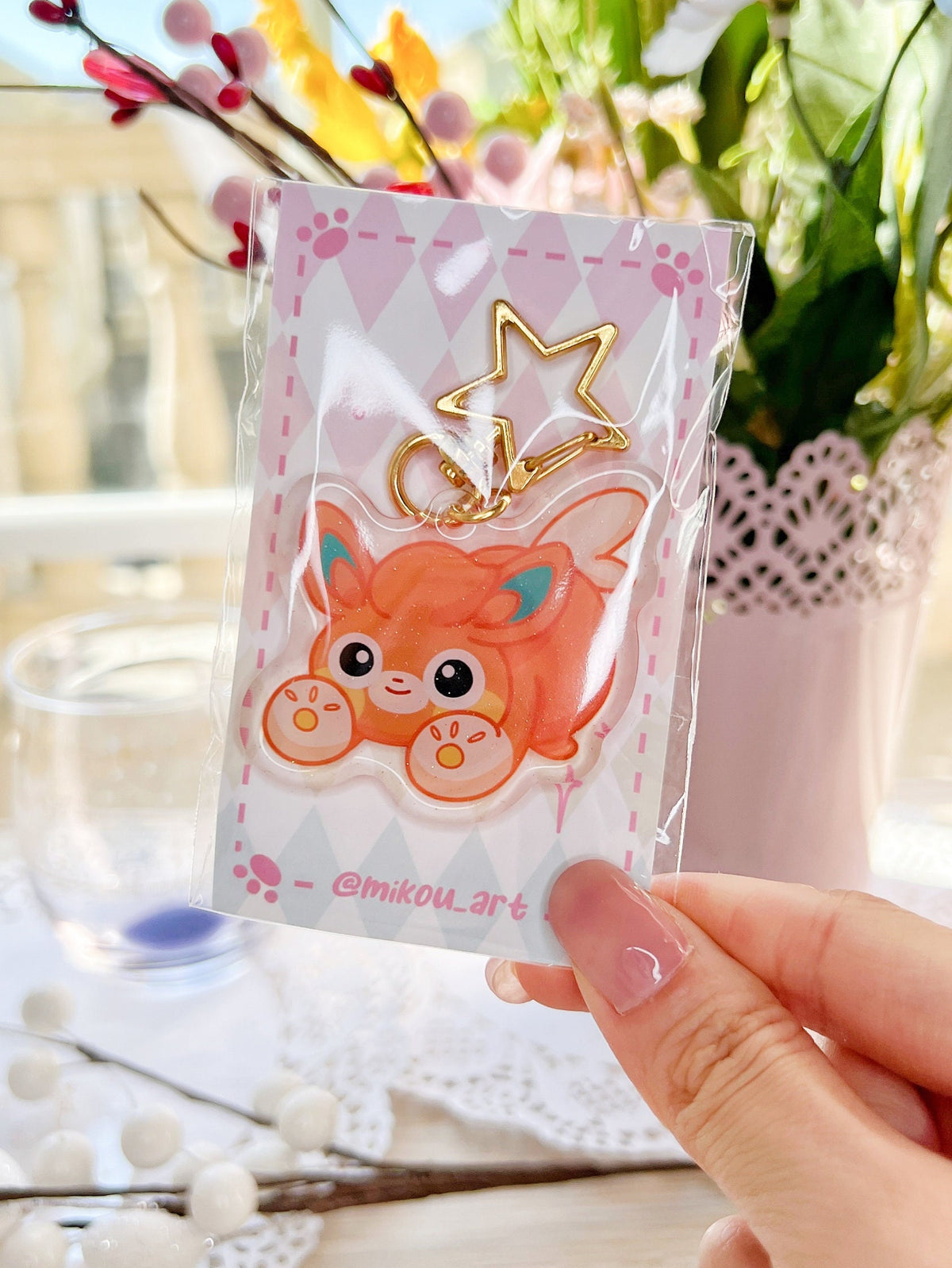 Keychains Scarlet Pawmi Epoxy Acrylic Keychain/Charm |Pokemon Scarlet & Violet Inspired ...