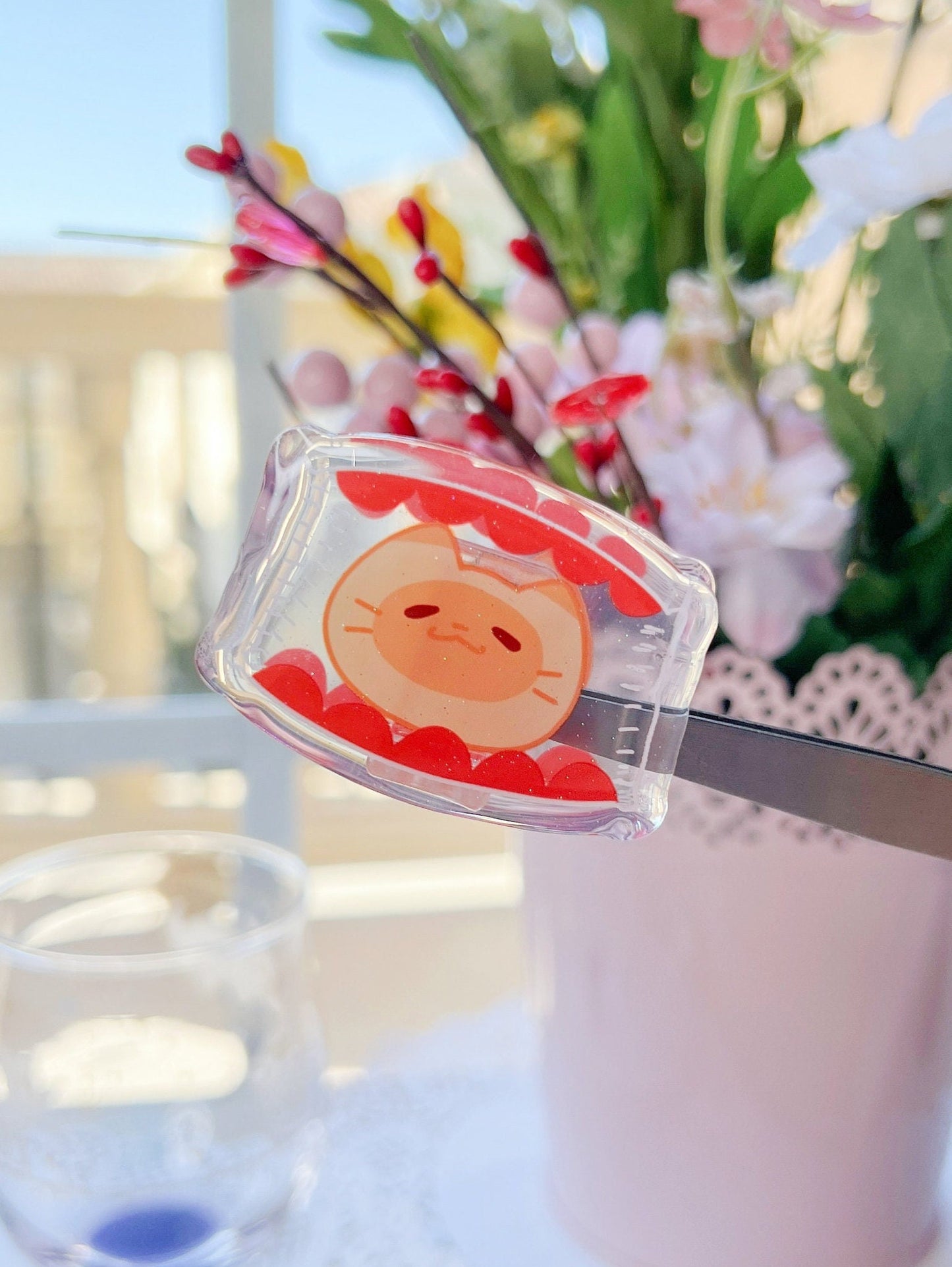 Cute Bread Cat Epoxy Acrylic Clips | Mikou Original Art